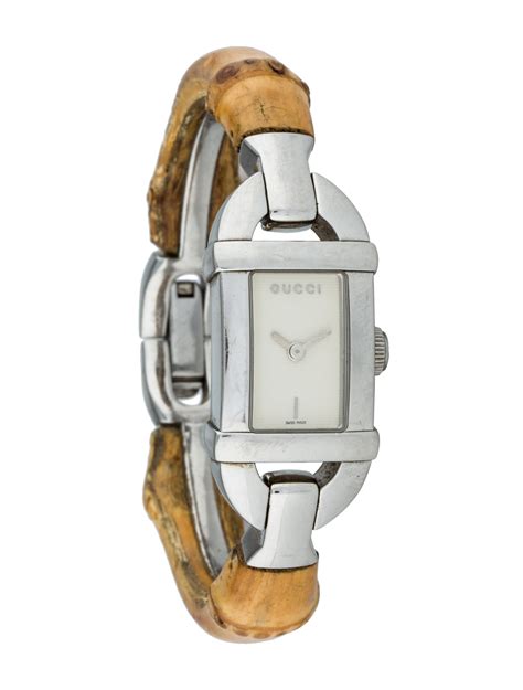 gucci bamboo watch band|gucci 6800l watch.